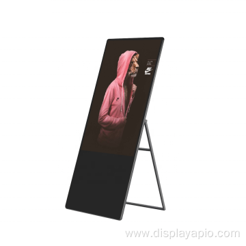 Indoor foldable portable LED poster display